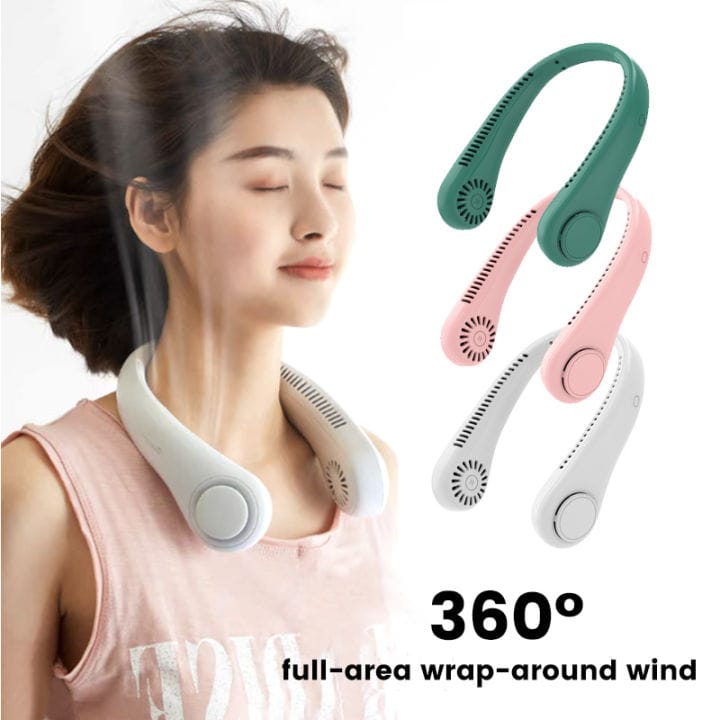 Neck Fan Portable Bladeless neck fans rechargeable USB Cooling Fan