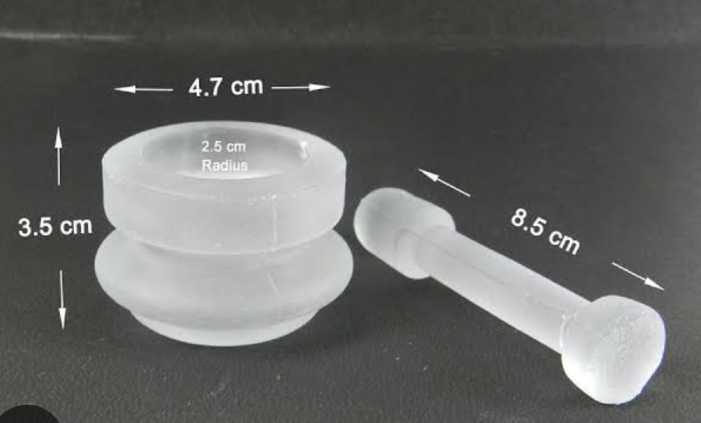 Dental Glass Mortar And Pestle Set Orignal